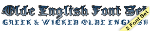 GreekFont Olde English Font Set