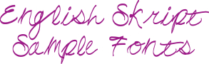 English Skript Font
