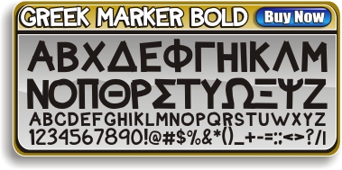 Greek Marker Bold Font