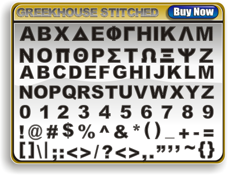 GreekHouse Stitched Font